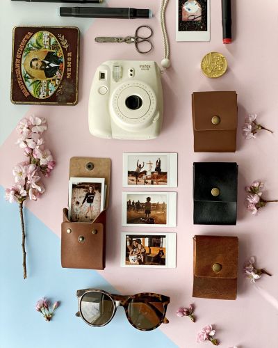 Instax Leather | button closing | size Instax Mini | 8.6×5.4cm