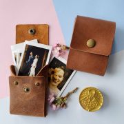 Leather pouch for Instax Mini prints