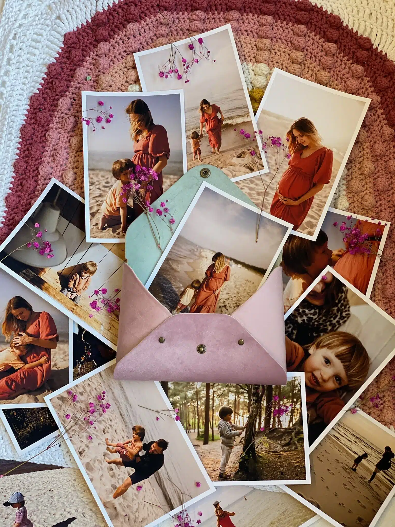 Wild Velvet | button closing | size S | 10x15cm | 4×6″ | vegan fabric envelope for prints | handmade photography pouch